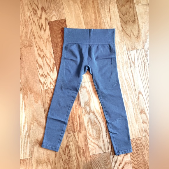 Women's High-Rise Ribbed Seamless 7/8 Leggings - JoyLab - Blue - Medium - Picture 5 of 13